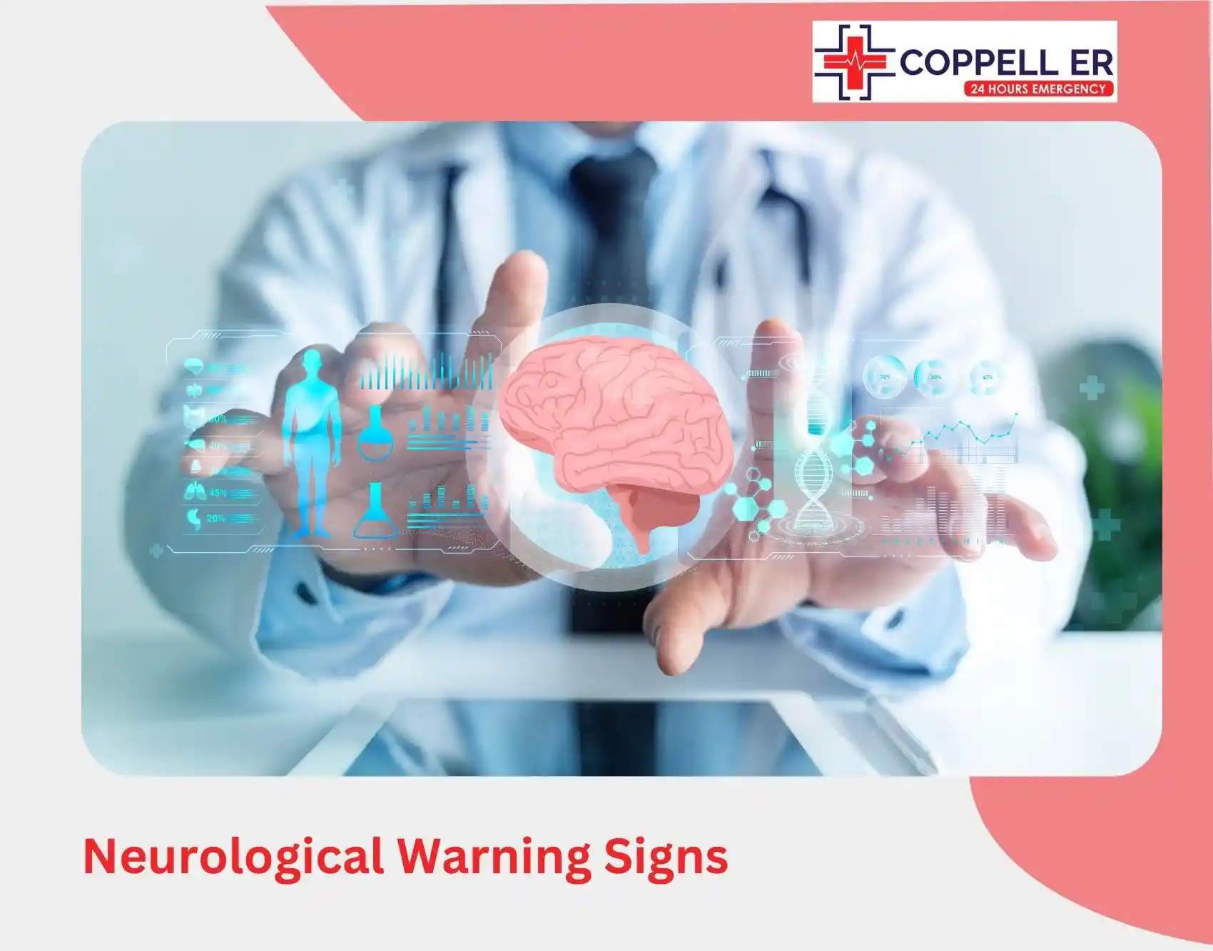 Neurological warning signs associated with a severe headache